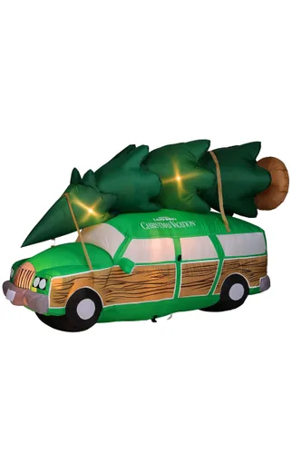 Vista 6 de Decoración Inflable Navidad Wagon Griswold de 8 pies Multicolor