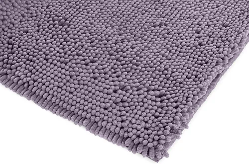 Vista 6 de Amazon Basics - Alfombra antideslizante de microfibra absorbente y mullida para baño, 21" x 34", color lavanda