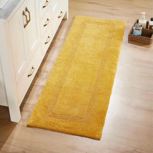 Vista 111 de Better Trends - Juego de 2 alfombras de baño 100% algodón, extra suaves, con borlas, de 17" x 24", alfombra de baño superabsorbente y reversible