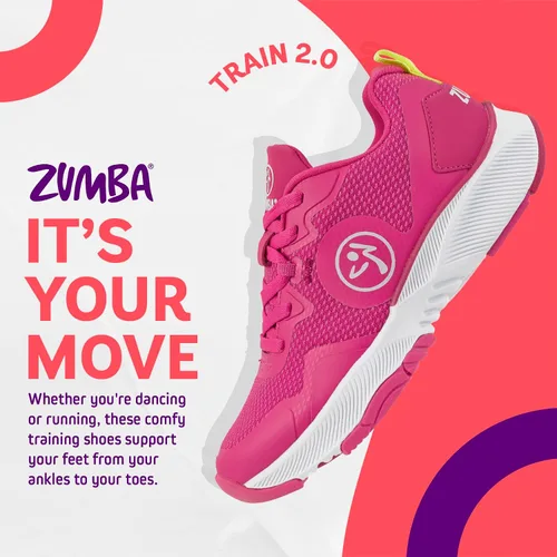 Vista 2 de ZUMBA Zapatillas de entrenamiento para bailar cardio para mujer
