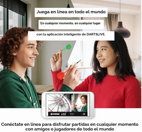 Vista 6 de DARTSLIVE Tablero de dardos electrónico para el hogar, compatible con Bluetooth para juego en línea, para dardos de punta suave, tablero de dardos