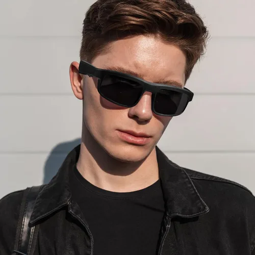Vista 7 de Gafas inteligentes, gafas de sol Bluetooth polarizadas con altavoz, asistente de voz, de oreja abierta, protección UV, gafas de audio