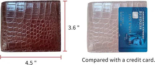 Vista 2 de CHERRY CHICK Billetera de lujo para hombre hecha a mano de piel auténtica plegable