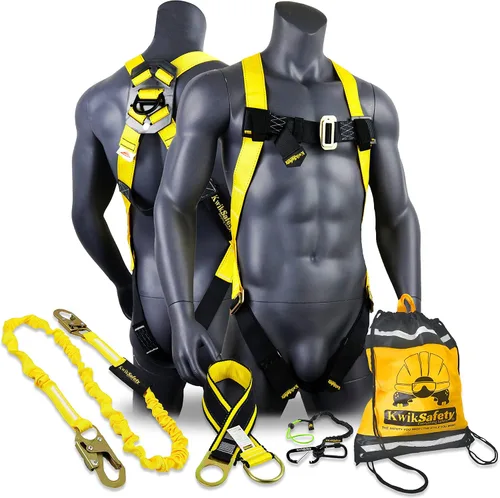 Vista 13 de KwikSafety - Charlotte, NC - TORNADO Fall Protection Safety Harness [Full Body Single D-Ring] Construction ANSI Tested OSHA