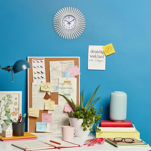 Vista 5 de Reloj de pared de cocina, reloj de pared plateado con forma de estrella de estallido, funciona con pilas, reloj de pared decorativo moderno de 10