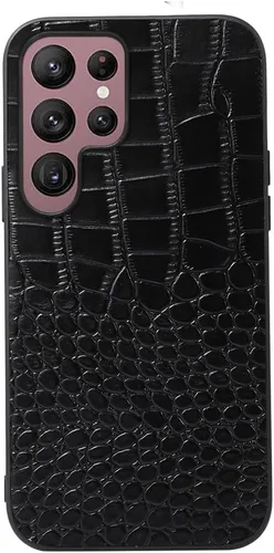 Vista 2 de Funda de piel auténtica con diseño de cocodrilo para Samsung Galaxy A13 4G, diseño de lujo, lindo y delgado brillante con purpurina para mujeres