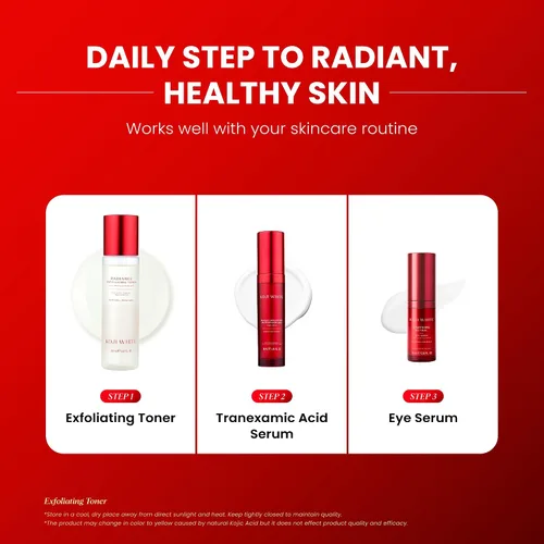 Vista 9 de Koji White Tónico exfoliante para cara, 5% de tóner PHA BHA 2% niacinamida, ácido kójico y ácido hialurónico Tónico facial hidratante y calmante