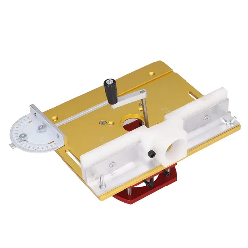 Vista 4 de Elevador de enrutador con placa superior, base de elevación, ranurado para carpintería, biselado, parte superior de mesa, enrutador de precisión