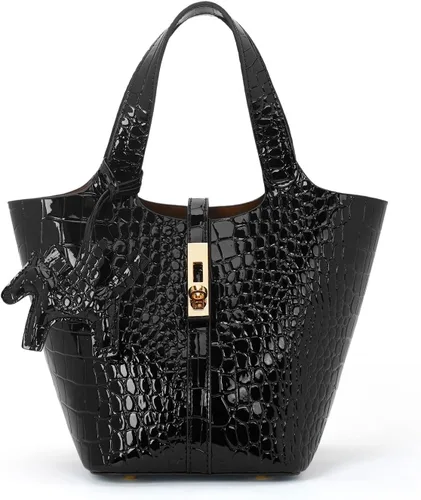 Vista 18 de Bolso de mano para mujer, de piel vegana, bolso de mano con asa superior, bolso de hombro con bolso pequeño desmontable
