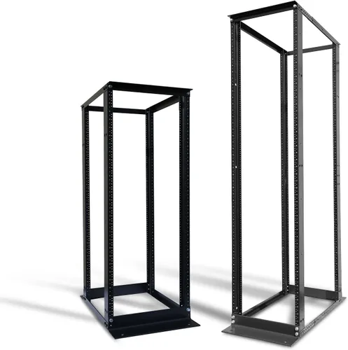 Vista 5 de Elevación ELECTRONIS 24U 4 Post Open Rack Frame Rack Rack Enclosure 19 pulgadas Profundidad Ajustable Aluminio UL Certificado