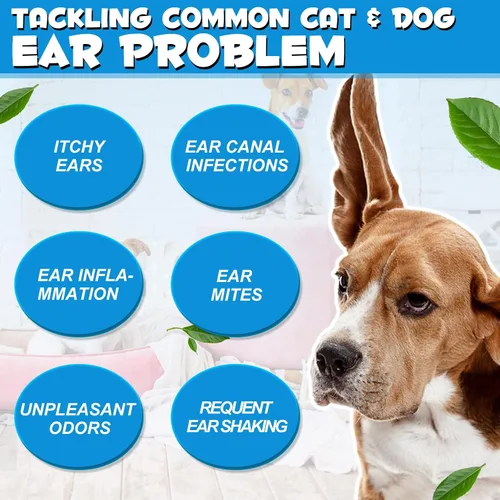 Vista 8 de Gotas de tratamiento de infección de oído de gato y perro, infecciones de oído de perro con hidrocortisona al 1% - Tratamiento de infección de oído