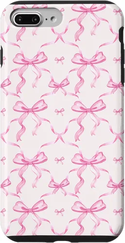 Vista 18 de Cintas y lazos rosados estéticos en acuarela para iPhone 17