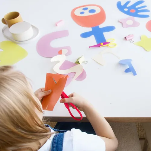 Vista 3 de Paquete de 4 tijeras de bucle adaptativas, tijeras de apertura automática de 8 pulgadas para necesidades especiales, niños y adultos (rojo)