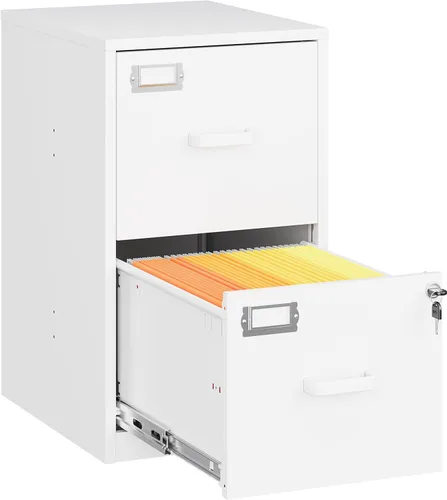 Vista 14 de SISESOL - Archivador de 4 cajones con cerradura y etiqueta, archivador vertical blanco, archivadores de cierre estrecho con cajones, almacenamiento