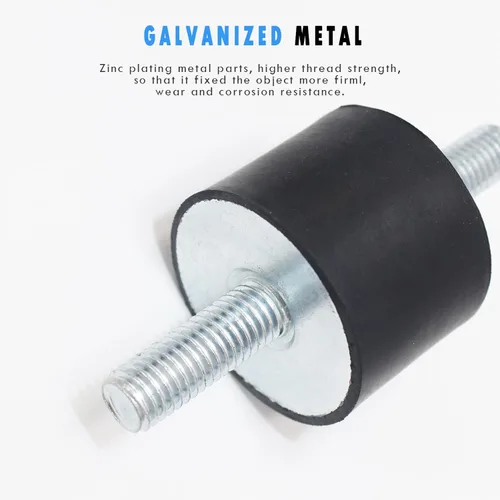 Vista 5 de Tornillos de goma M8 amortiguadores antivibración aislador soportes cilíndricos de goma para compresores de aire, motores diésel, 4 unidades M8 x 23