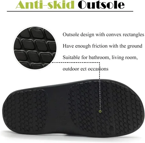 Vista 5 de FUNKYMONKEY - Sandalias antideslizantes para hombres, para baño, playa, interiores