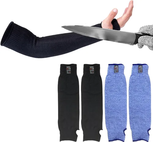 Vista 4 de 2 pares de mangas protectoras para brazos, protectores de brazo resistentes al calor, antiabrasión, brazalete de seguridad