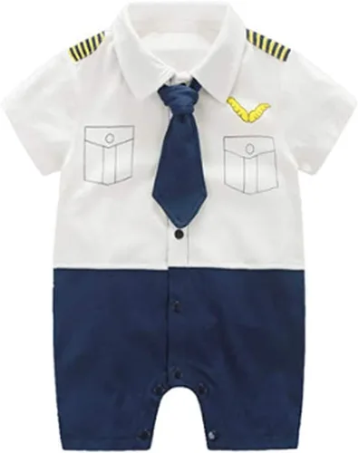 Vista 2 de Disfraz de piloto de bebé para niños y niñas, uniforme de Halloween, disfraz de cosplay