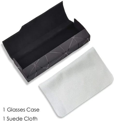 Vista 2 de generies Absmarter - Funda rígida para gafas, unisex, para gafas, portátil, para anteojos de lectura, para hombres y mujeres (negro), M, Negro
