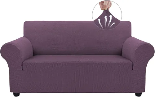 Vista 47 de Asnomy Fundas de sofá para sofá de 2 cojines, fundas elásticas para sofá biplaza, protector de mascotas, fundas de muebles para perros y gatos, tela