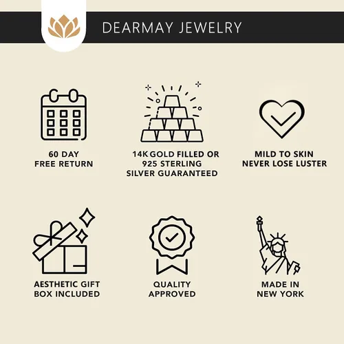 Vista 7 de DEARMAY 14K Gold Necklaces for Women, Dainty Layered Gold Herringbone Choker Necklace for Women Thin Chunky Snake Chain Necklaces Jewelry for Teen