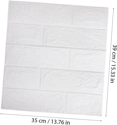 Vista 9 de DOITOOL 10 unids 3D estéreo pared pared paneles 3D pegatinas 3D papel de pared 3D imitación ladrillo pared pared pared ladrillo paneles de pared