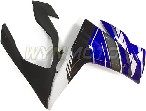 Vista 8 de Kit de carenados negro azul brillante apto para Yamaha YZF-R3 R25 2015 2016 R25 R3 15 16 ABS molde de inyección de plástico motocicleta carrocería