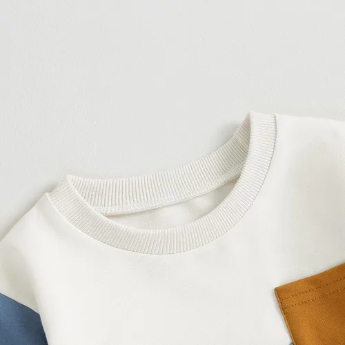 Vista 3 de YINGISFITM Conjunto de sudadera de manga larga con capucha y botones a cuadros para niños pequeños, ropa de invierno a la moda