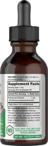 Vista 2 de Horbaach Echinacea Drops - Tintura de hierbas 2 onzas líquidas Extracto de raíz súper concentrado Líquido sin alcohol Suplemento