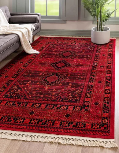 Vista 18 de Unique Loom Tekke Collection - Alfombra de área Sheibani (2' 2" x 3' 1", rectangular, rojo/negro)