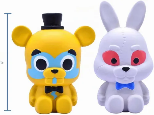Vista 6 de Five Nights at Freddy's Security Breach Glamrock Freddy Mega SquishMe - Juguete de espuma con aroma a fresa de 6 ″