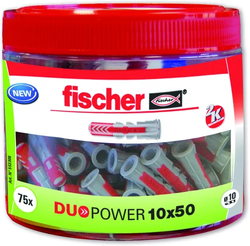 Vista 4 de fischer Taco de nylon, gris y rojo, 8x40 (130 tacos)
