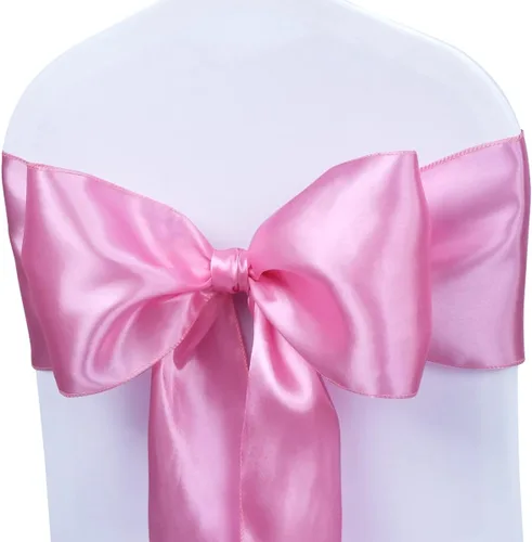 Vista 13 de Babenest Bandas de satén para silla, 50 lazos mejorados para silla, lazos para bodas, banquetes, fiestas, Pascua, Navidad, baby shower, decoración