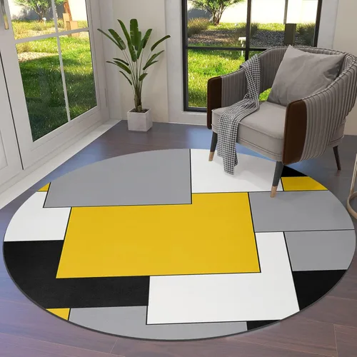 Vista 23 de Alfombra abstracta rosa y gris de San Valentín de 2 x 3 pies, alfombra estética geométrica moderna, antideslizante, rectangular, lavable