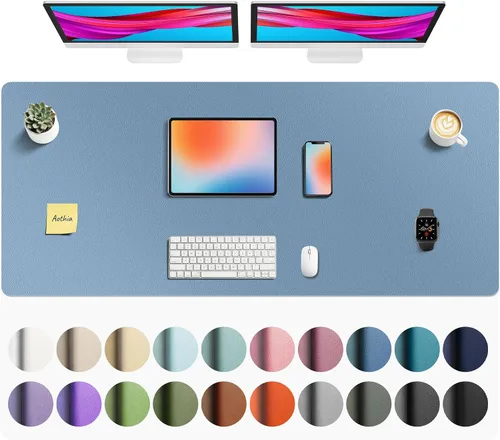 Vista 193 de Aothia - Protector de escritorio de cuero sintético grande, base antideslizante para mouse y superficie para escribir, impermeable, fácil de Agua