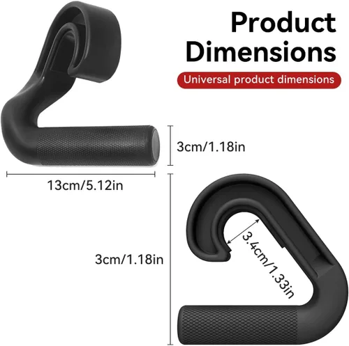 Vista 2 de Neutral Grip Pull Up Handles 45° - Angles 90 Grips for Relieve Wrist Stress - Non-Slip Pull Up Grips - for Pull-Ups Deadlifts - Fits Pull Up Bar
