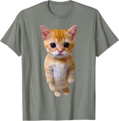 Vista 28 de El Gato Meme Sad Crying Cat Munchkin Kitty Meme Camiseta de moda Small Negro