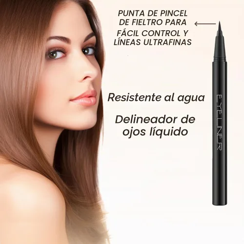 Vista 4 de LAVONE Delineador de ojos líquido impermeable Secado rápido Punta ultrafina Fórmula a prueba de manchas para maquillaje de ojos duradero
