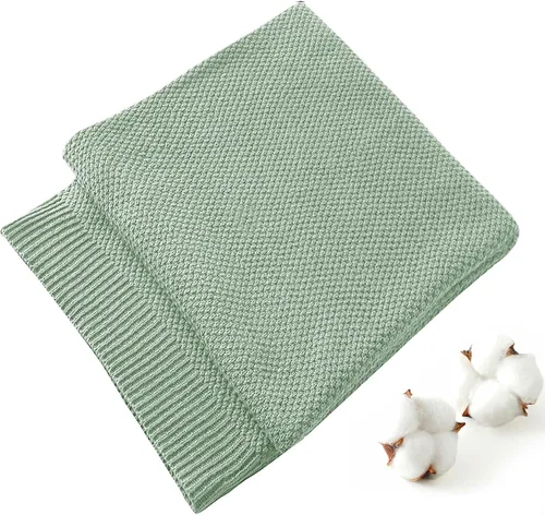 Vista 14 de Treely manta de punto de 100 % algodón, para sofá, silla, cama, decoración del hogar, manta de punto decorativa, suave y acogedora, 50 x 60 Marrón