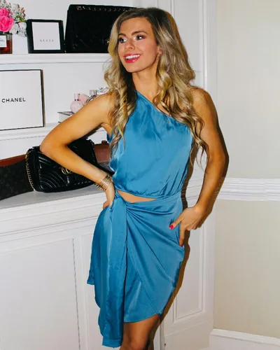 Vista 7 de BTFBM Vestido corto de satén sin mangas con un hombro para mujer, vestido de fiesta de cóctel, vestido de club