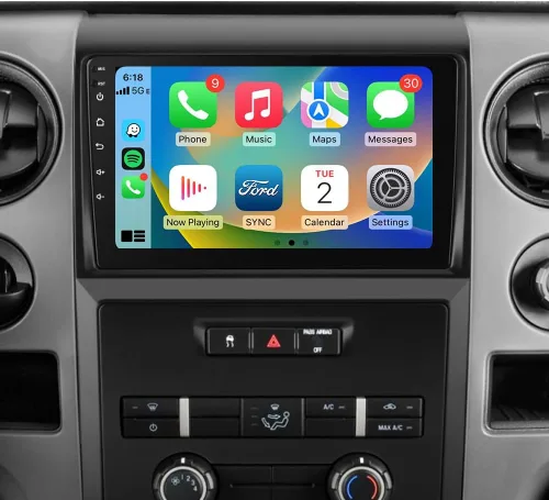 Vista 8 de AWESAFE Android 13 Estéreo de coche para Ford F150 2009 2010 2011 2012, inalámbrico Carplay Android Auto Android 9 pulgadas pantalla táctil F150