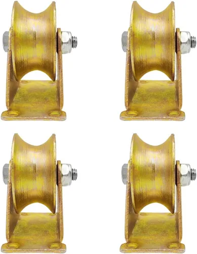 Vista 8 de Rueda de riel U-Groove, rueda rígida resistente, carga máxima de una sola rueda de 2,204.6 lbs, para pista invertida, puerta rodante, puertas