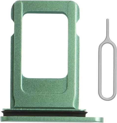 Vista 8 de Reemplazo de ranura para bandeja de tarjeta SIM para iPhone 11 (negro) con anillo de goma impermeable y pasador de expulsión