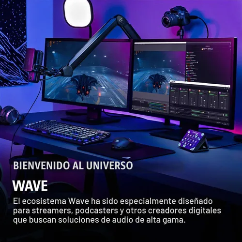 Vista 5 de Brazo articulado Elgato Wave Mic - Brazo tipo boom de transmisión premium con canales de gestión de cables, abrazadera de escritorio, adaptadores