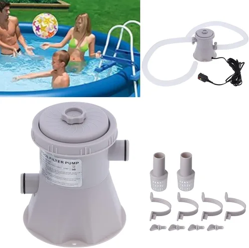 Vista 4 de YWBL-WH Bomba de filtro transparente, Bomba de filtro Filtro transparente Cartucho de bomba de filtro de piscina Bomba de filtro de piscina sobre