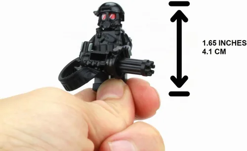 Vista 3 de Pequeña figura de soldado con artillería pesada (SKU69), de Battle Brick Custom