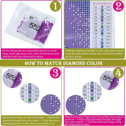 Vista 3 de Kits de pintura de diamantes 5D para adultos y niños, animales de taladro completo mapaches en el agujero del árbol, pintura de punto de cruz