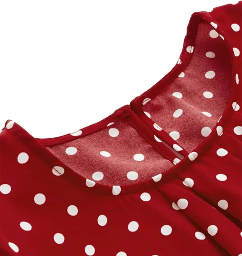 Vista 3 de Milumia - Blusa plisada y elegante para mujer, con estampado floral y manga casquillo o pétalo, para oficina o vacaciones