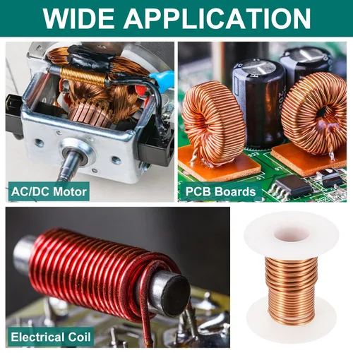 Vista 5 de MECCANIXITY Cable magnético de 14 AWG, cables de cobre esmaltado calibre 14, alambre de bobina magnética de 2 onzas para motor transformador