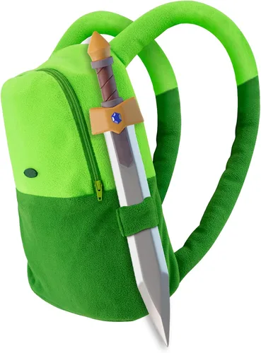 Vista 9 de DAZCOS Mochila de cosplay con bolsa verde para disfraz de anime (verde)